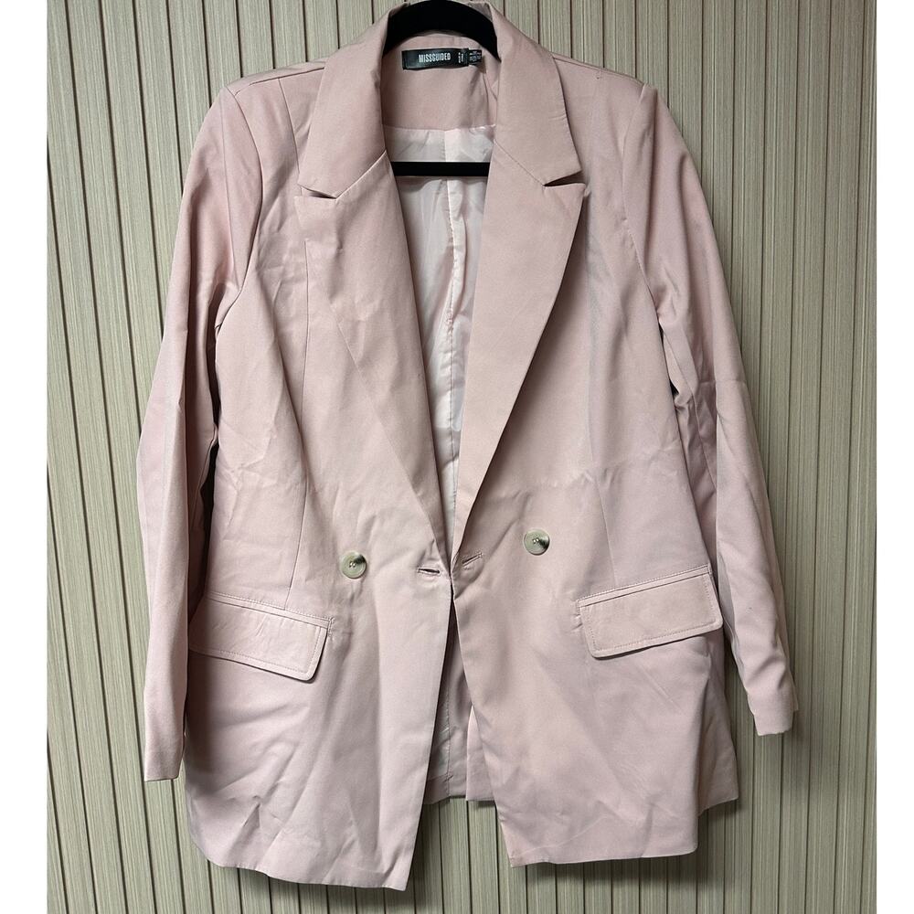 Missguided Women’s Oversized Longline Blazer Pink US 4 - Picture 2 of 7